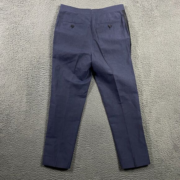 Suitsupply Pants Mens 30x29 Blue Verona Tuxedo Slacks Linen Blend Formal - Picture 6 of 14